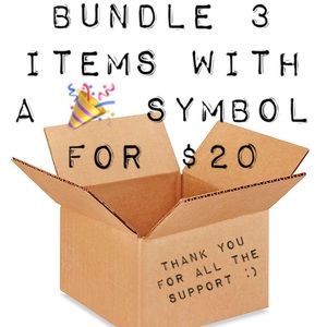 Bundle 3 items with 🎉 symbol for $20!!